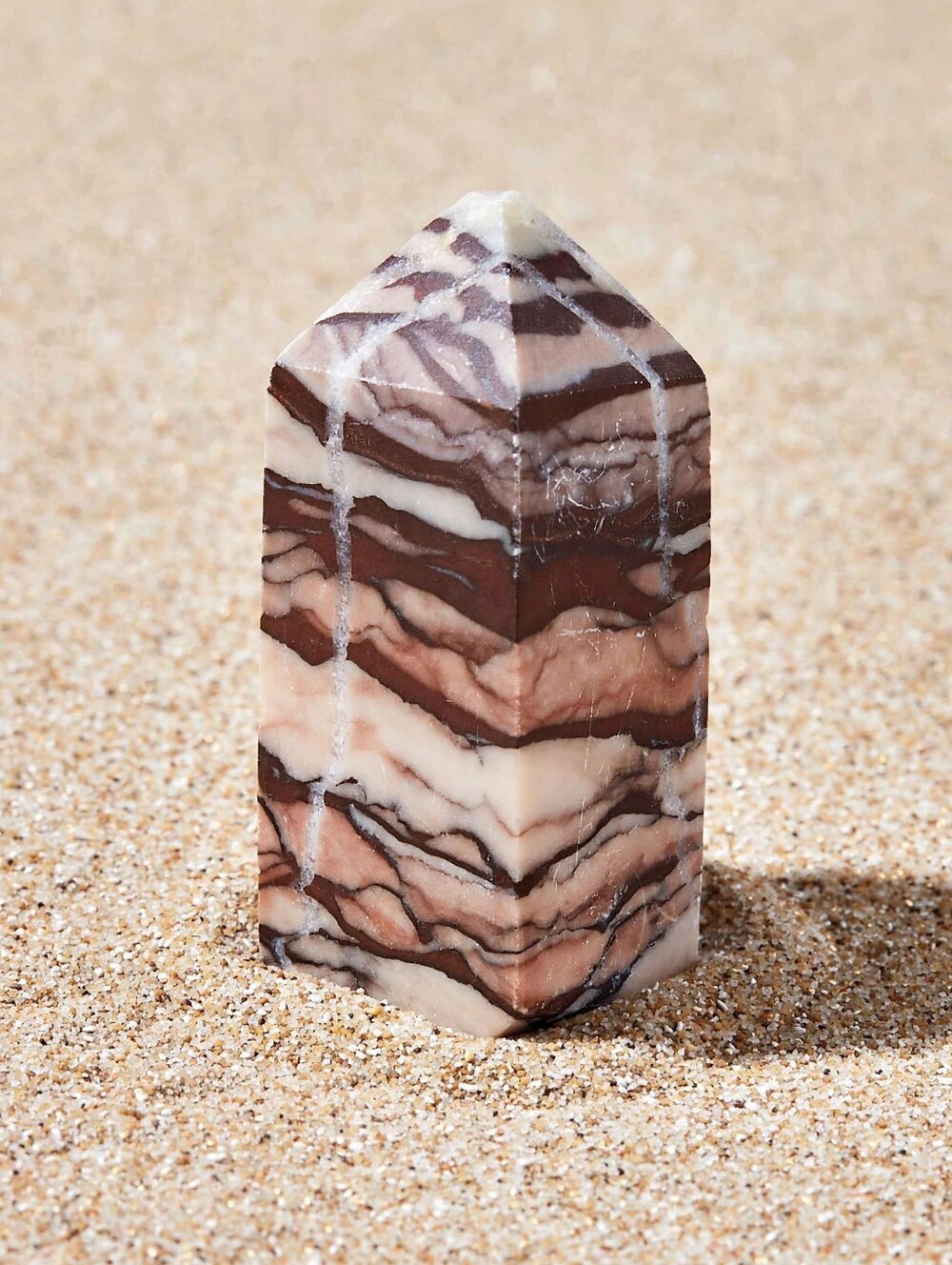 Natural Red Zebra Jasper Quartz Crystal Tower Obelisk Reiki Mineral Healing Ston